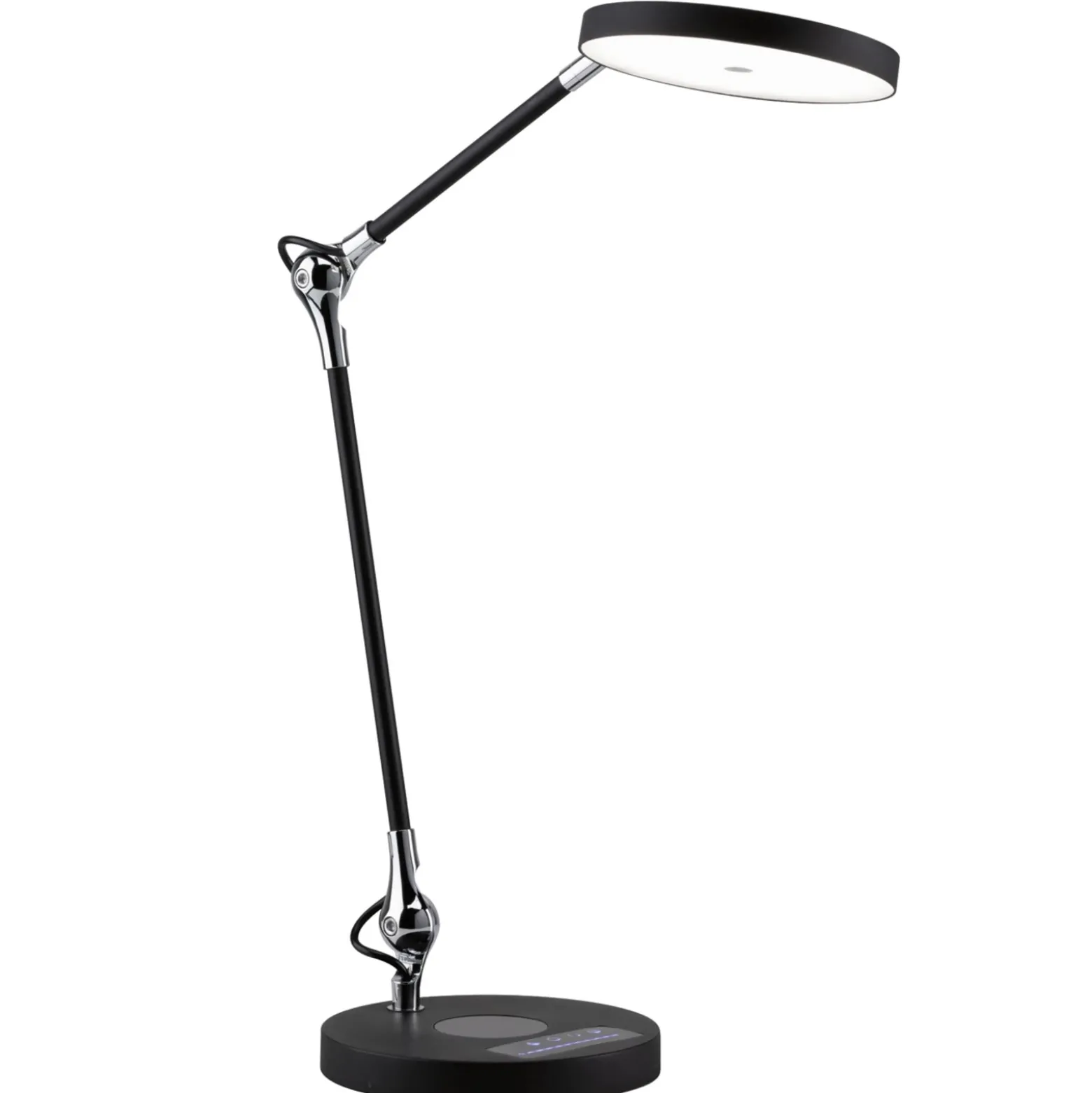 lámpara de mesa LED Paulmann Numis con función de carga, color negro