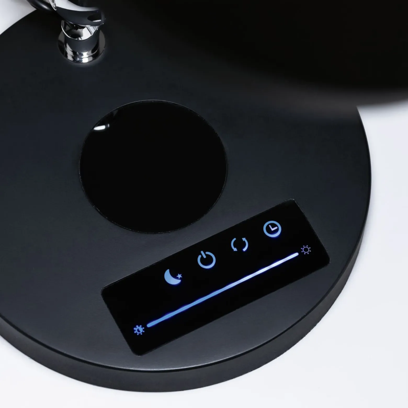 lámpara de mesa LED Paulmann Numis con función de carga, color negro