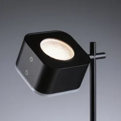 lámpara de mesa LED Paulmann Varia, negra, 37 cm, atenuable CCT