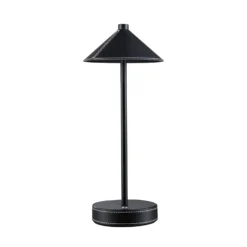 lámpara de mesa LED Pellini de Paulmann, negra, down, CCT
