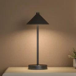 lámpara de mesa LED Pellini de Paulmann, negra, down, CCT
