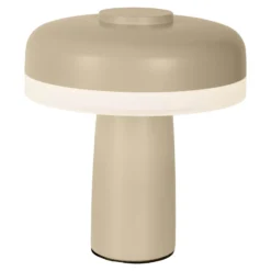 Lámpara de mesa LED Pilu, beige Altura 16,5 cm metal Touchdim