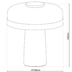 Lámpara de mesa LED Pilu, beige Altura 16,5 cm metal Touchdim