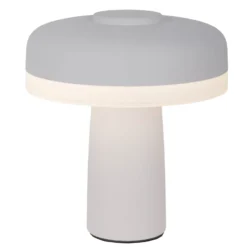 Lámpara de mesa LED Pilu, blanca, altura 16,5 cm metal touchdim