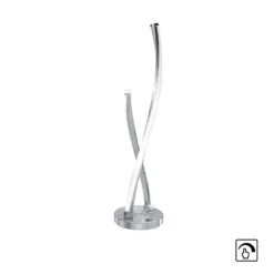 Lámpara de mesa LED Polina de Paul Neuhaus, plateada, metal, atenuable