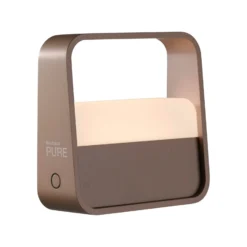 lámpara de mesa LED PURE Go, bronce, aluminio