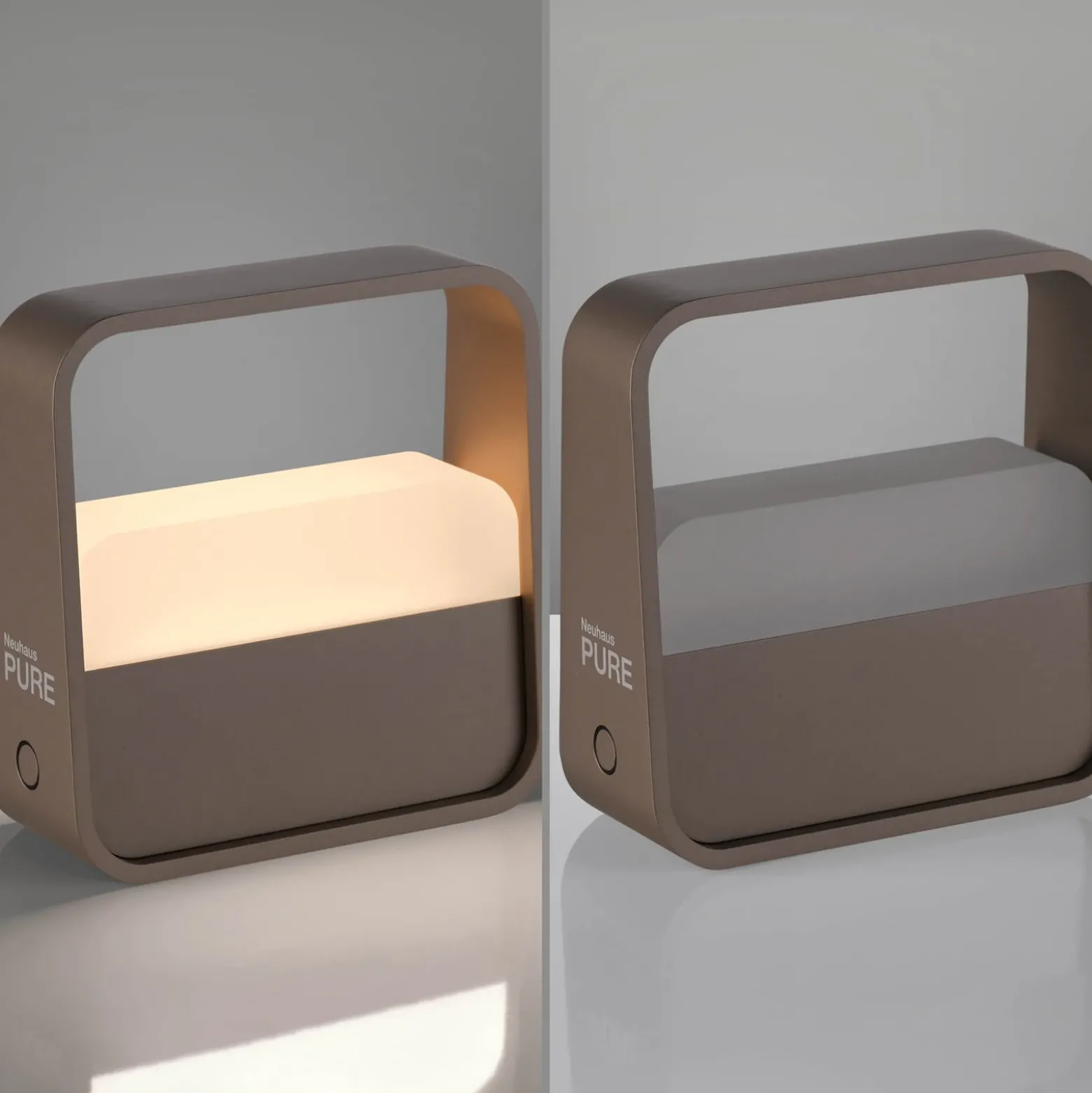 lámpara de mesa LED PURE Go, bronce, aluminio