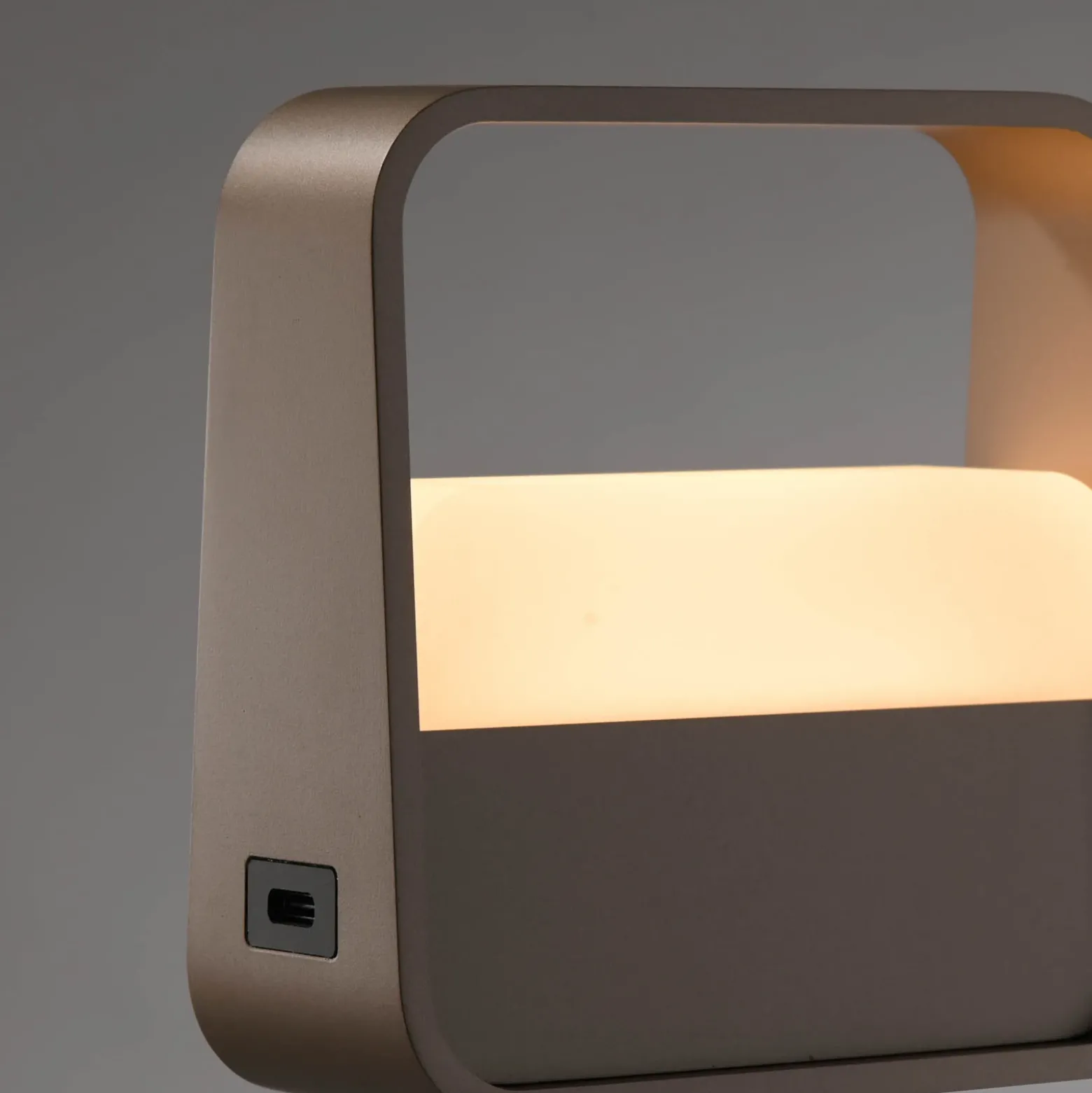 lámpara de mesa LED PURE Go, bronce, aluminio