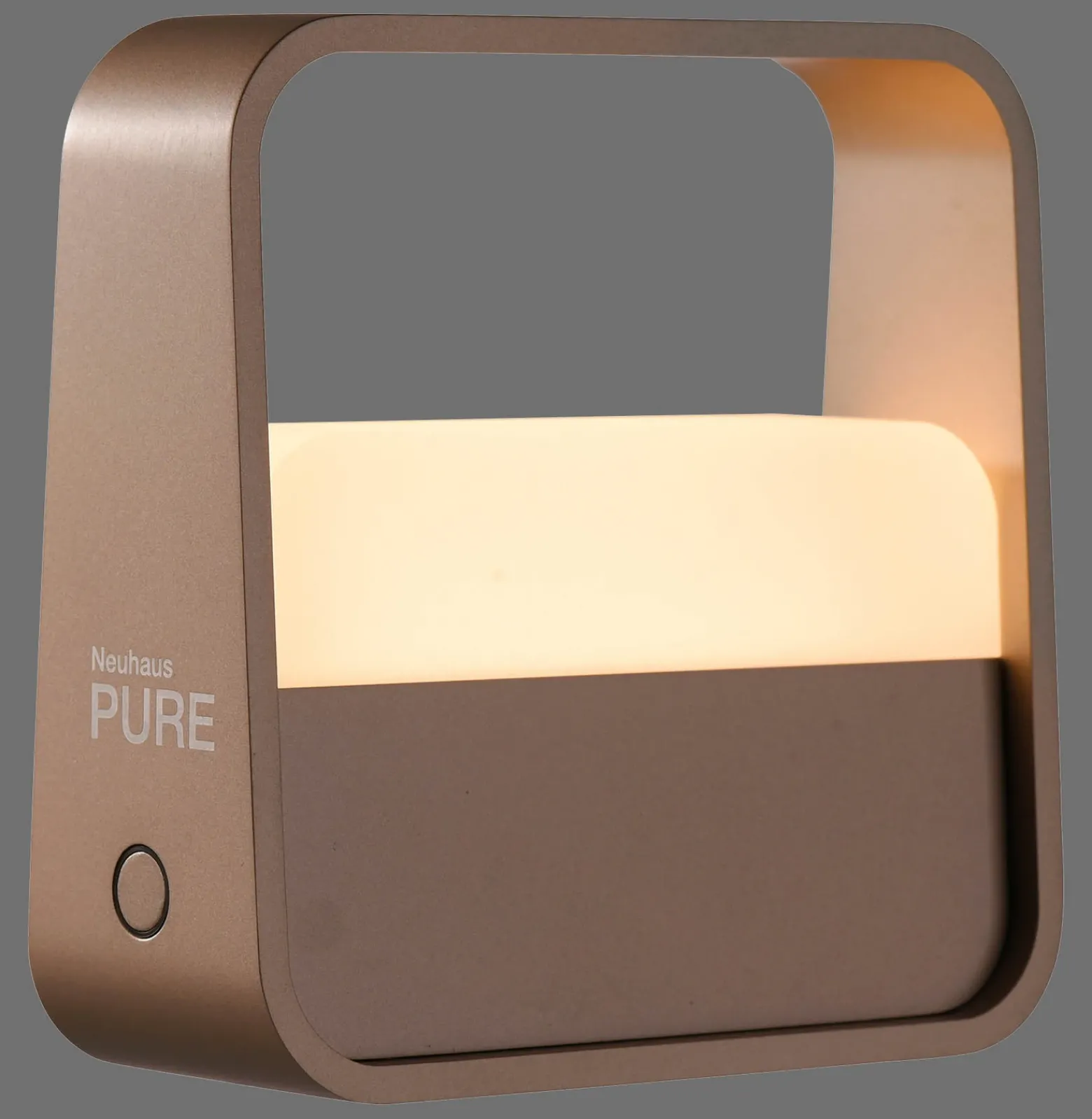 lámpara de mesa LED PURE Go, bronce, aluminio