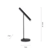 Lámpara de mesa LED PURE Tutua, regulador con sensor, negra
