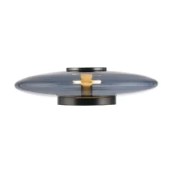 Lámpara de mesa LED PURE Vitrum, gris, cristal/aluminio, regulador táctil