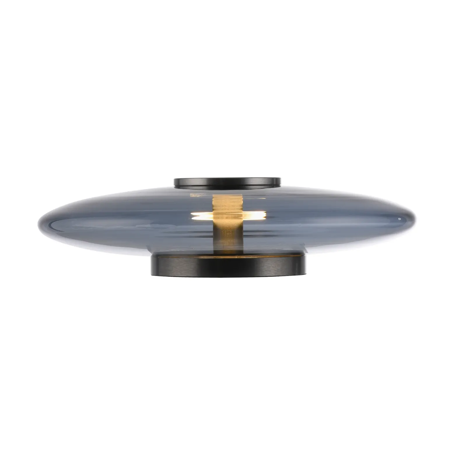 Lámpara de mesa LED PURE Vitrum, gris, cristal/aluminio, regulador táctil