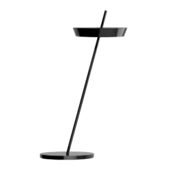 Lámpara de mesa LED recargable Mahina, negra, altura 36 cm, metal, CCT
