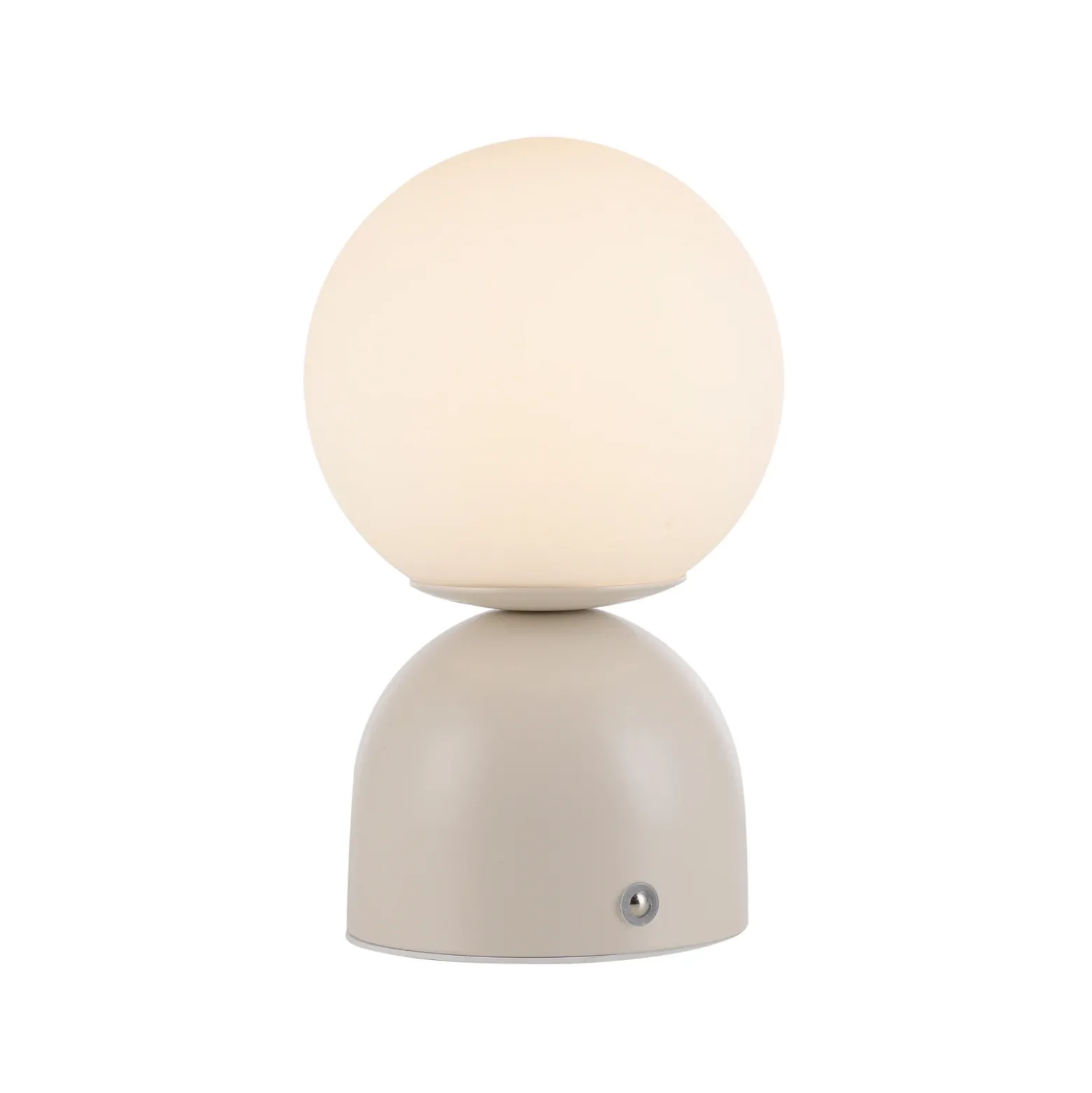 Lámpara de mesa LED recargable RUDI, color beige, altura 20 cm, CCT, regulación