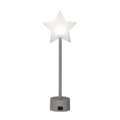 Lámpara de mesa LED recargable Pina beige Altura 27,8cm Metal/cristal