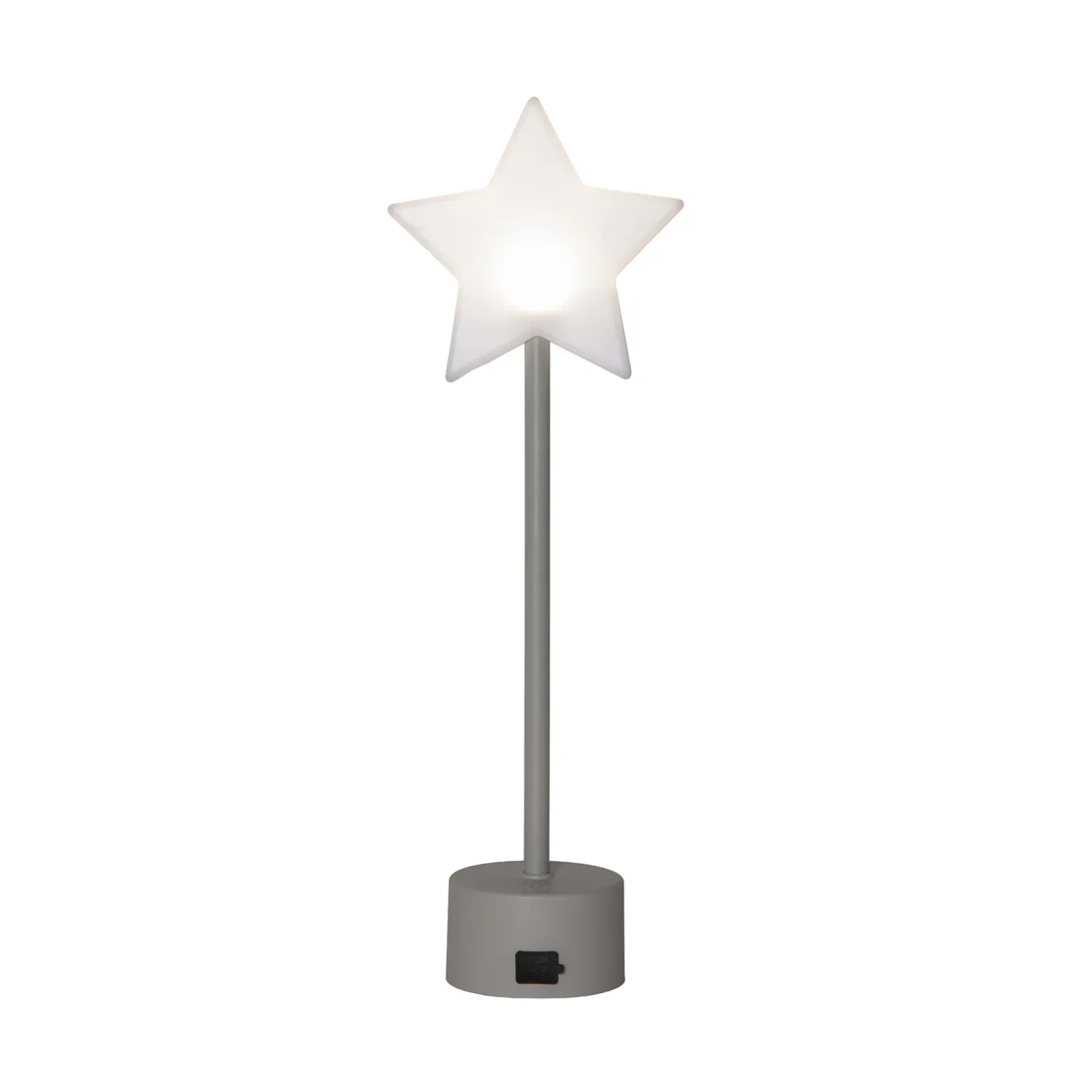 Lámpara de mesa LED recargable Pina beige Altura 27,8cm Metal/cristal