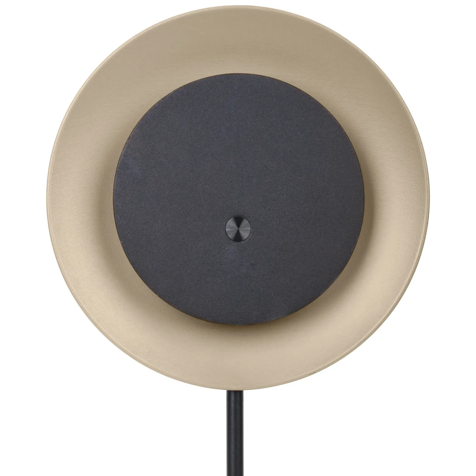 lámpara de mesa LED recargable Solan, negro/beige, solar, IP54