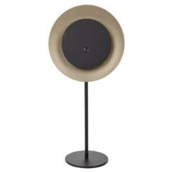lámpara de mesa LED recargable Solan, negro/beige, solar, IP54