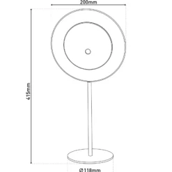 lámpara de mesa LED recargable Solan, negro/beige, solar, IP54
