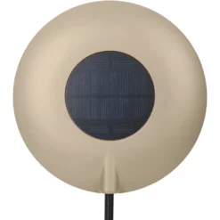 lámpara de mesa LED recargable Solan, negro/beige, solar, IP54