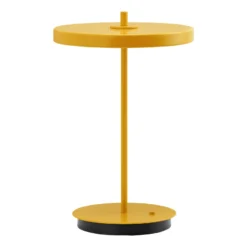 Lámpara de mesa LED recargable UMAGE Asteria Move, amarillo sol liso, 31 cm