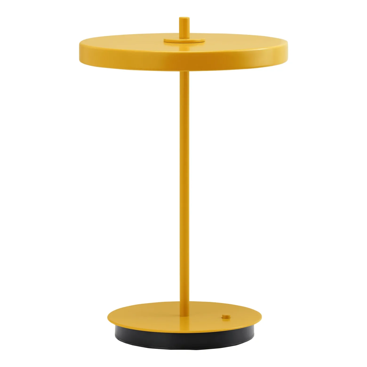 Lámpara de mesa LED recargable UMAGE Asteria Move, amarillo sol liso, 31 cm
