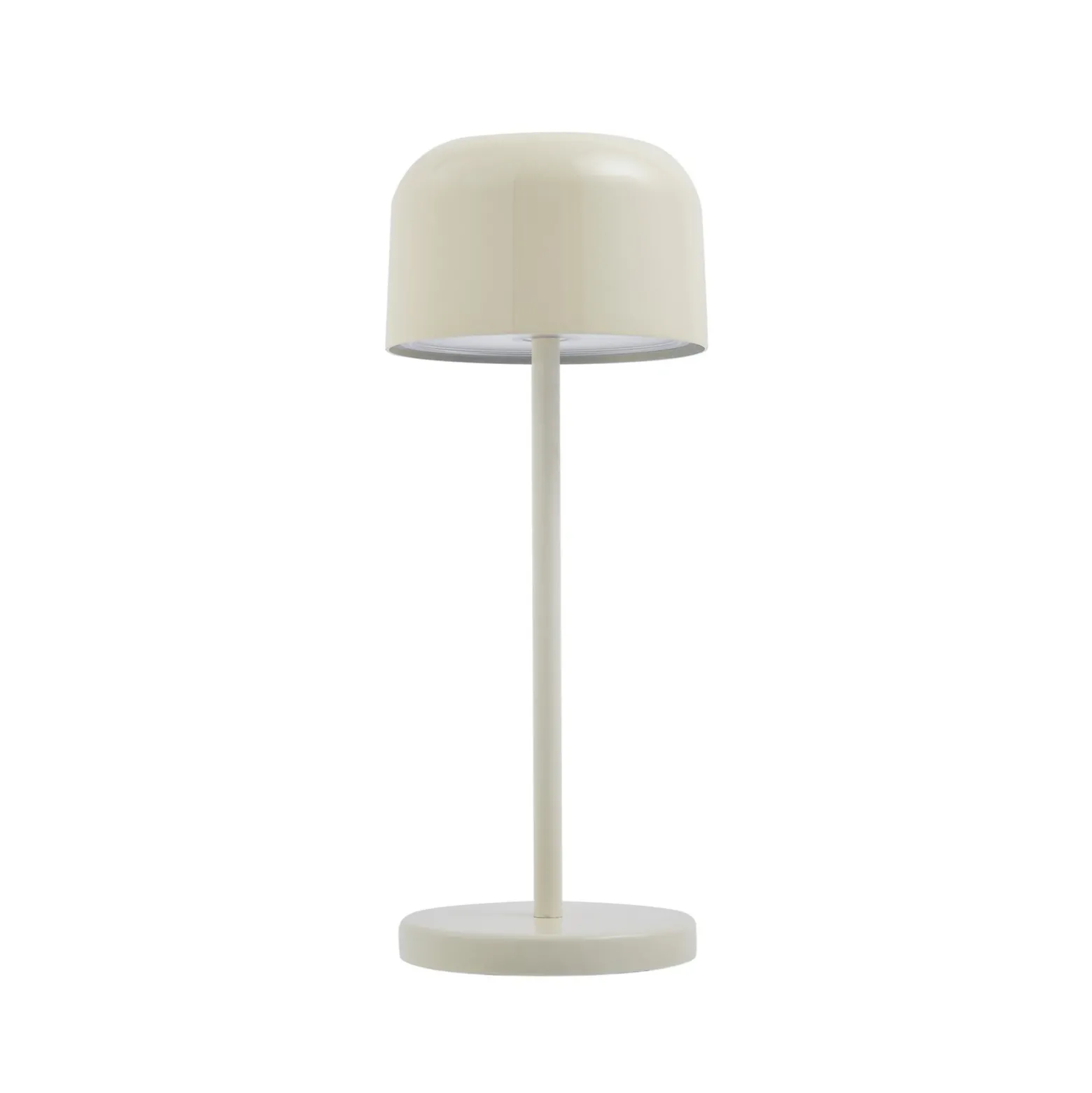 Lámpara de mesa LED recargable Quill, beige, juego de 6 unidades, base de carga