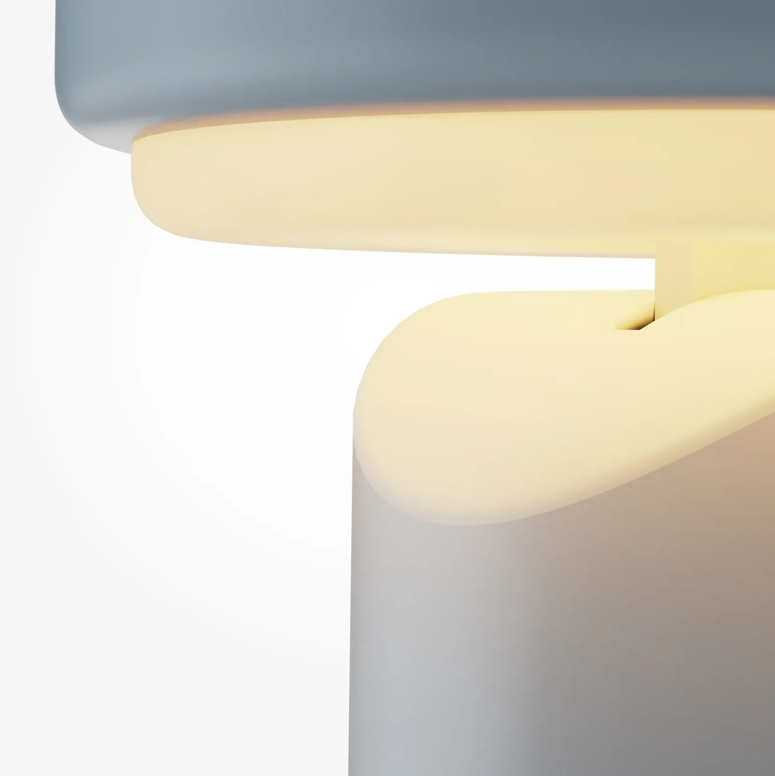 Lámpara de mesa LED recargable Topo, azul claro, altura 20 cm, metal, con