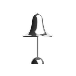 Lámpara de mesa LED recargable VERPAN Pantop, cromada, altura 30 cm, IP44