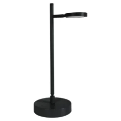 Lámpara de mesa LED recargable Lupa, negra Altura 45 cm Metal Touchdim