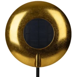 Lámpara de mesa LED recargable Solan, negro/dorado, solar, IP54