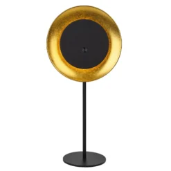 Lámpara de mesa LED recargable Solan, negro/dorado, solar, IP54