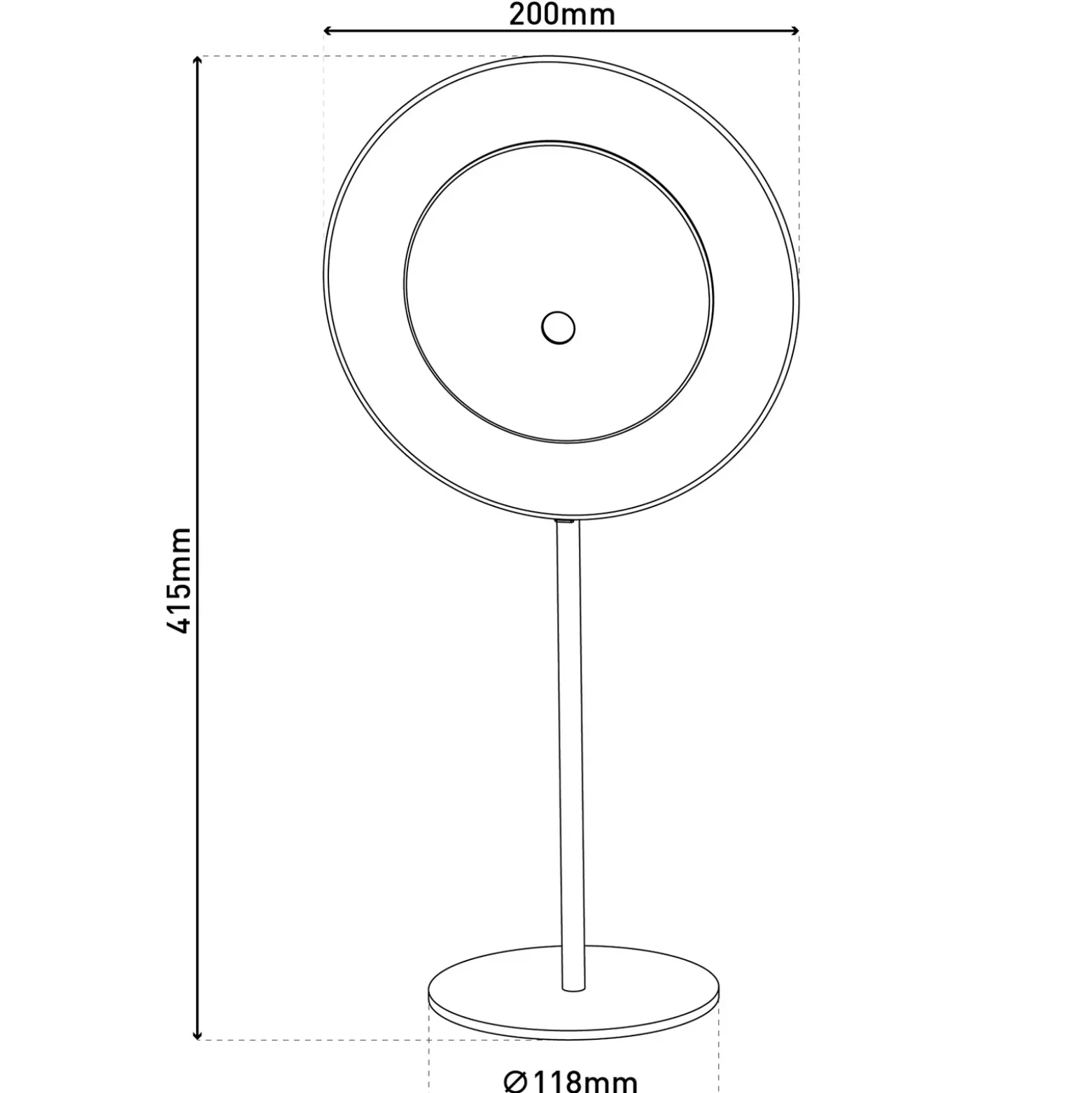 Lámpara de mesa LED recargable Solan, negro/dorado, solar, IP54