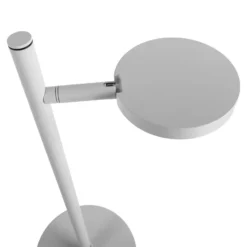 Lámpara de mesa LED recargable Lupa, blanca, altura 45 cm, metal, touchdim