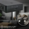 Lámpara de mesa LED recargable Cielo, negro, altura 56 cm, plástico