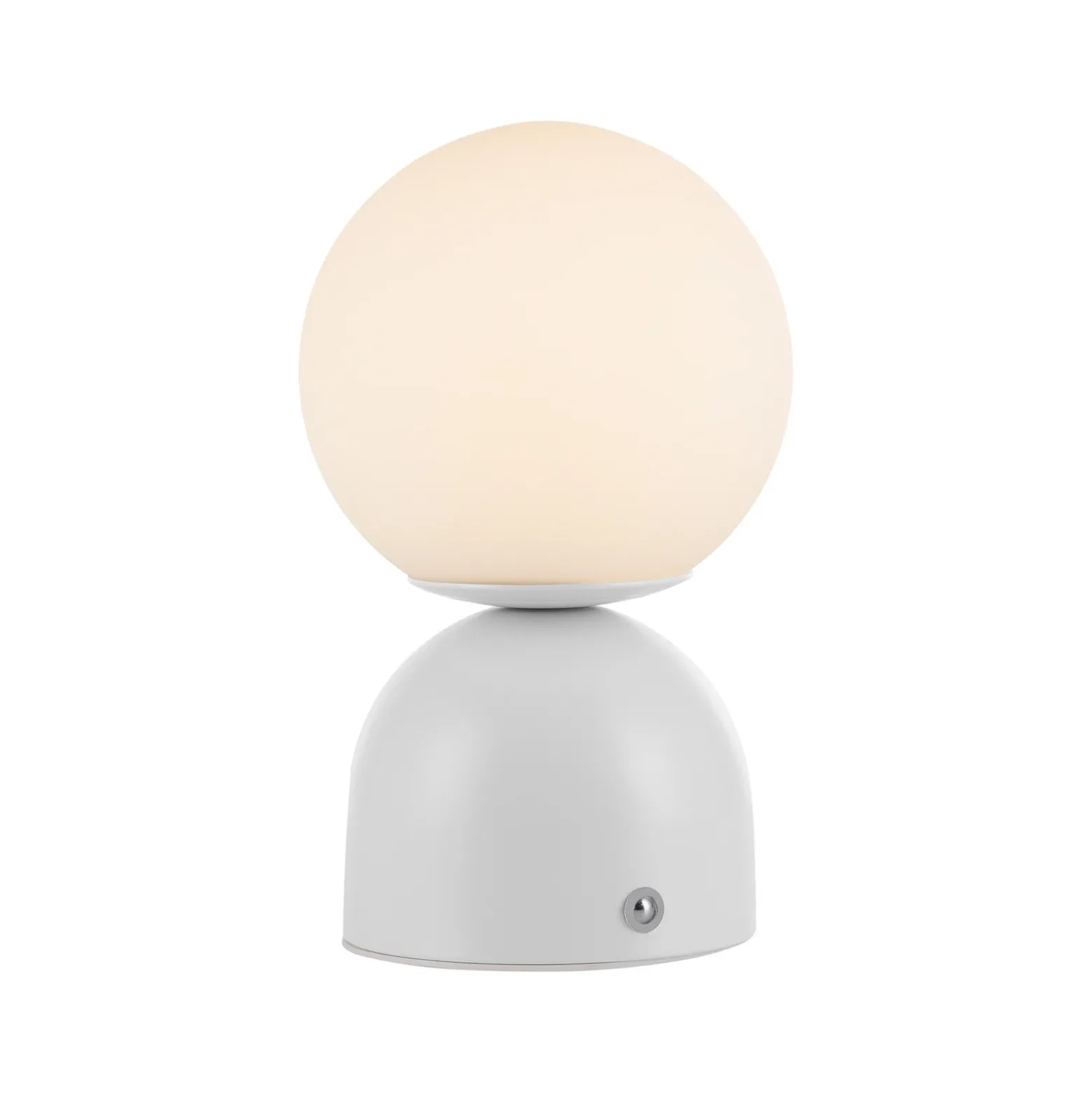 Lámpara de mesa LED recargable RUDI, blanca, altura 20 cm, CCT, regulación