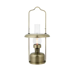 Lámpara de mesa LED recargable Markslöjd Fanos, latón, atenuable, IP44