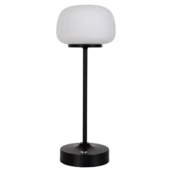 Lámpara de mesa LED recargable Pina negra 27,8 cm metal/vidrio Touch