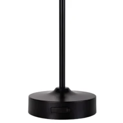 Lámpara de mesa LED recargable Pina negra 27,8 cm metal/vidrio Touch