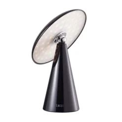 Lámpara de mesa LED recargable Beacon Kinoko, negra, 27 cm, CCT