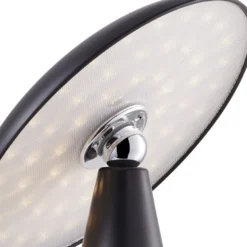Lámpara de mesa LED recargable Beacon Kinoko, negra, 27 cm, CCT