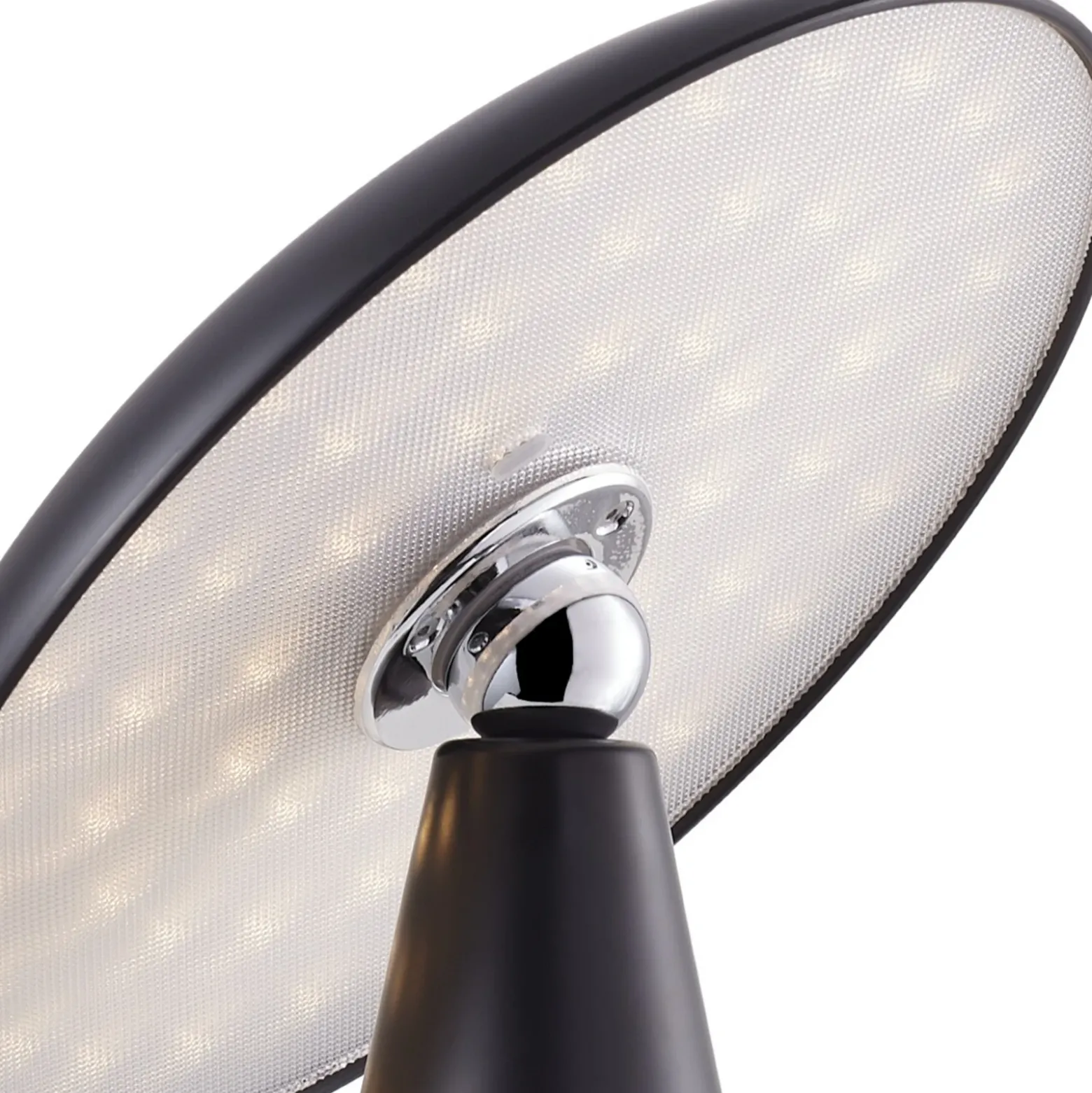 Lámpara de mesa LED recargable Beacon Kinoko, negra, 27 cm, CCT