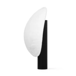 Lámpara de mesa LED recargable New Works Tense, blanco/negro, 43 cm