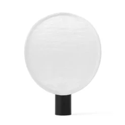 Lámpara de mesa LED recargable New Works Tense, blanco/negro, 43 cm