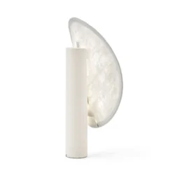 Lámpara de mesa LED recargable New Works Tense, blanca, 43 cm