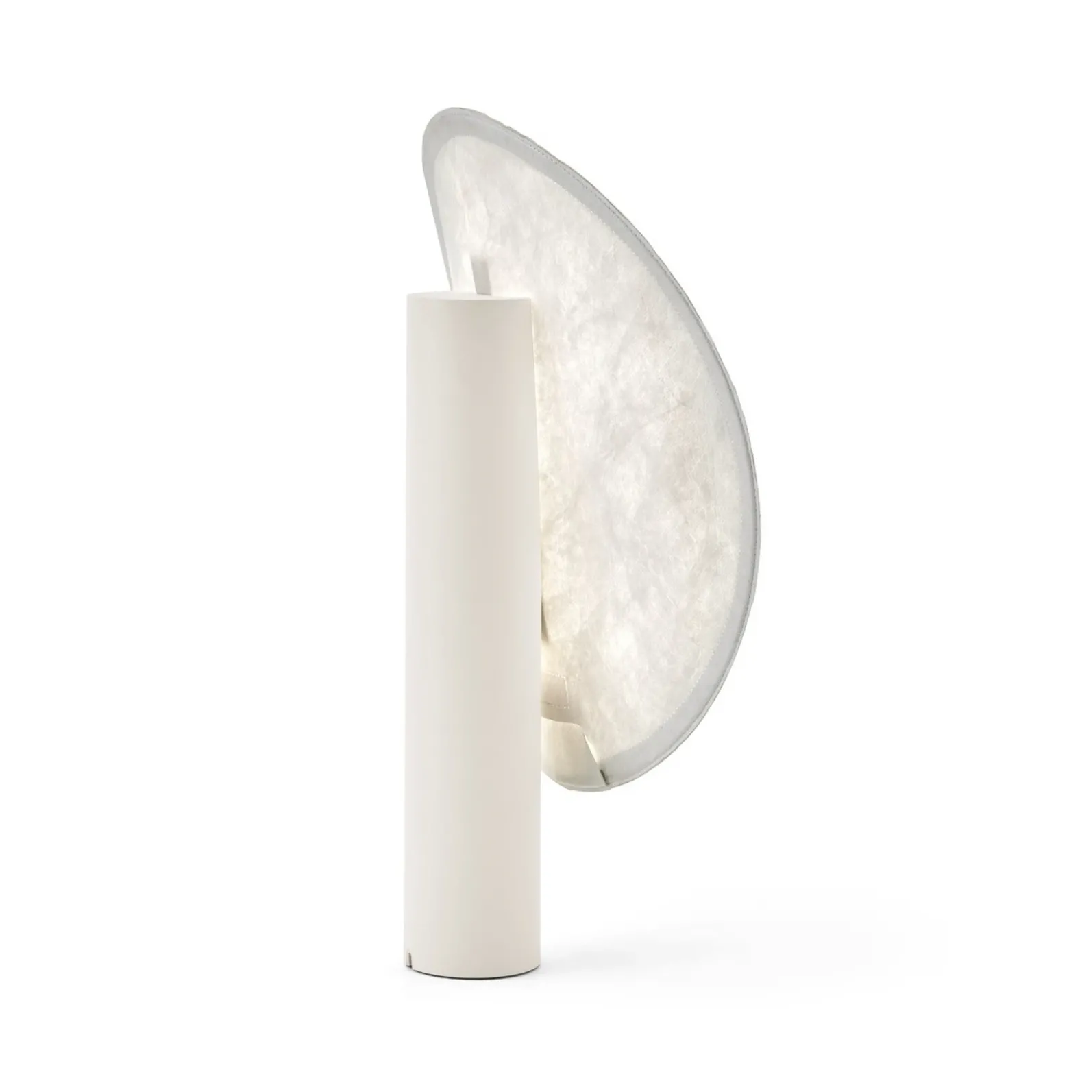 Lámpara de mesa LED recargable New Works Tense, blanca, 43 cm