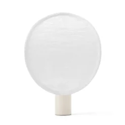 Lámpara de mesa LED recargable New Works Tense, blanca, 43 cm