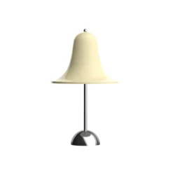 Lámpara de mesa LED recargable VERPAN Pantop, blanco crema, altura 30 cm