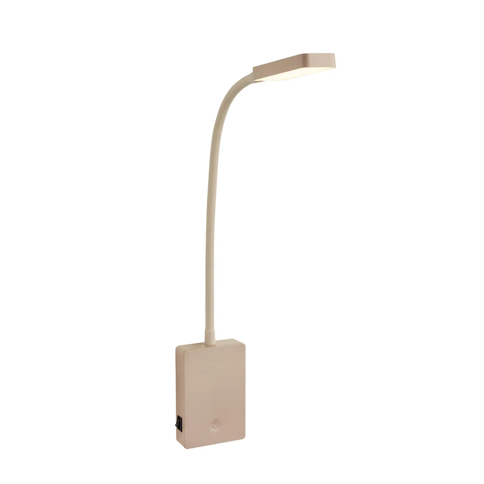 Lámpara de mesa LED recargable Cielo, beige, altura 56 cm, plástico