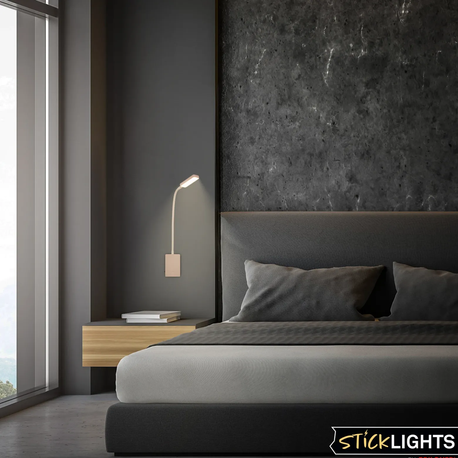 Lámpara de mesa LED recargable Cielo, beige, altura 56 cm, plástico